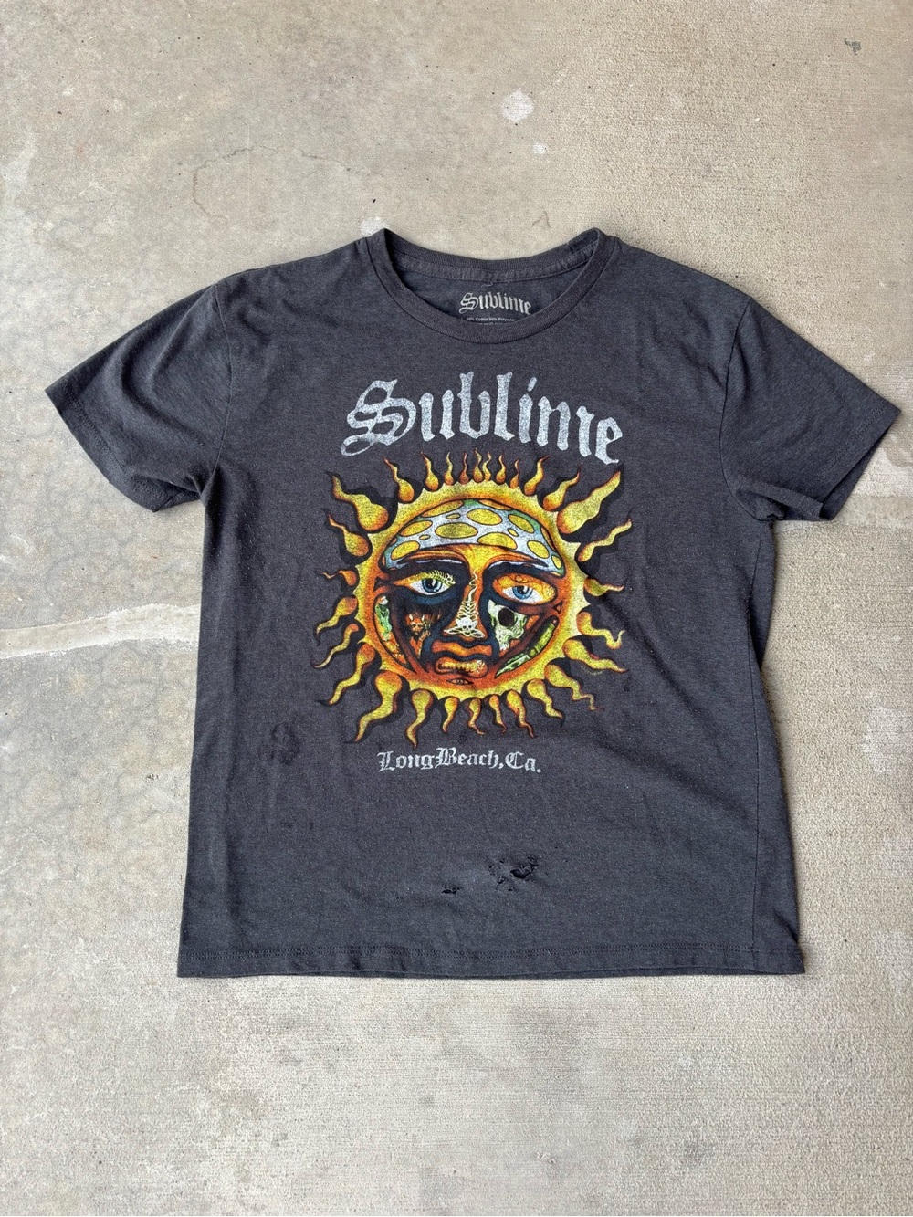 Sublime Women's Black Graphic Tee with Sun Logo